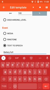 Battery Sound Notification 2.16. Скриншот 4