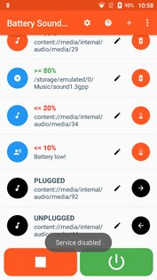 Battery Sound Notification 2.14. Скриншот 5