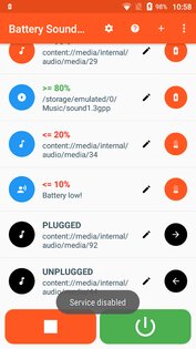 Battery Sound Notification 2.16. Скриншот 5