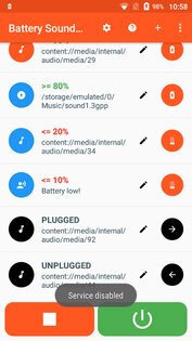 Battery Sound Notification 2.6. Скриншот 5