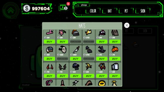 Skin Simulator for Among Us 1.2. Скриншот 2
