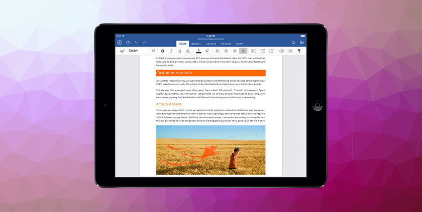 Word для iPad получил поддержку мыши, а Excel — многооконный режим