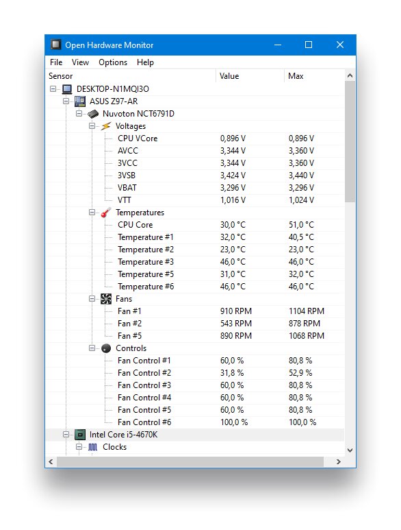 Open hardware monitor русский