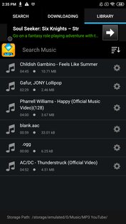 MP3 YouTube 1.2.7. Скриншот 5