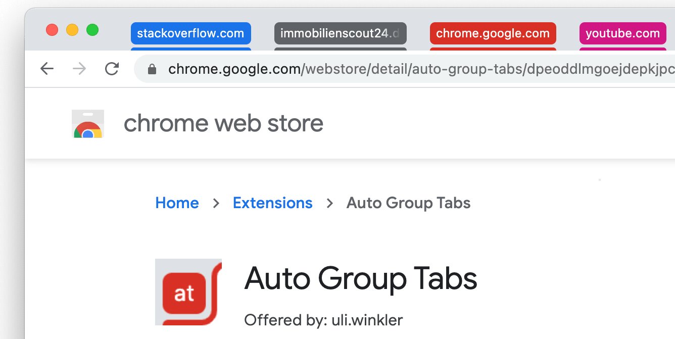 Расширение для группировки вкладок chrome