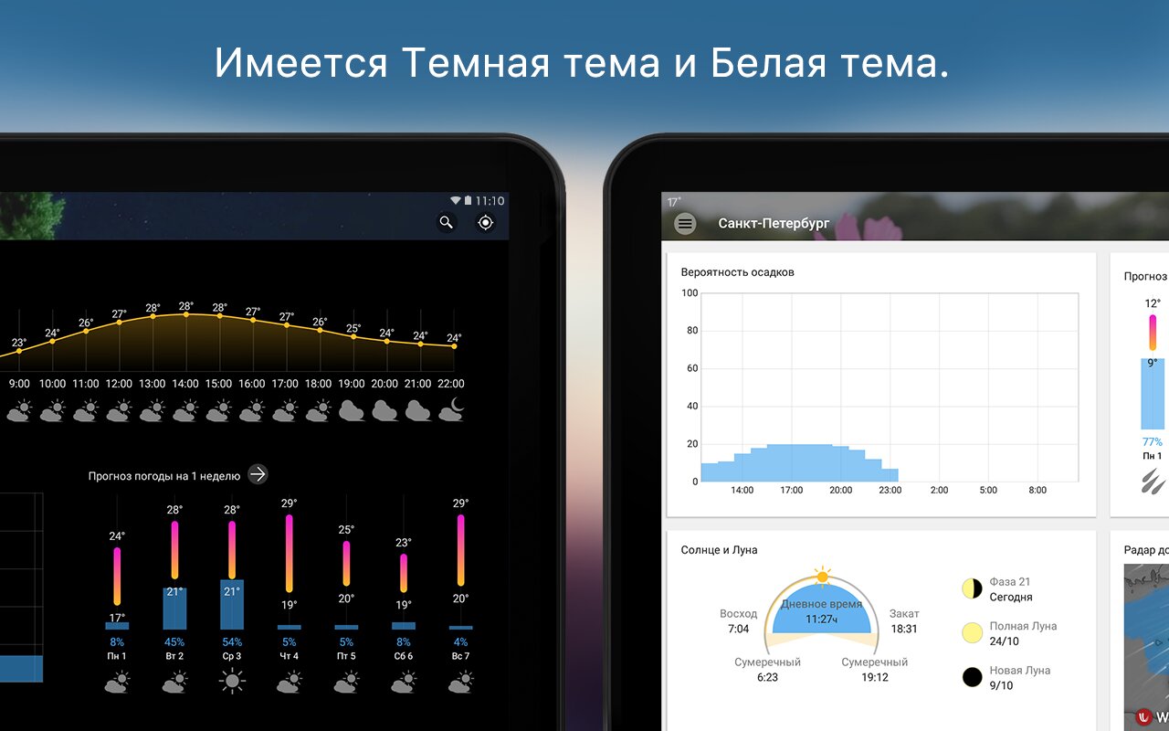 Какого поставщика погоды выбрать в приложении weawow