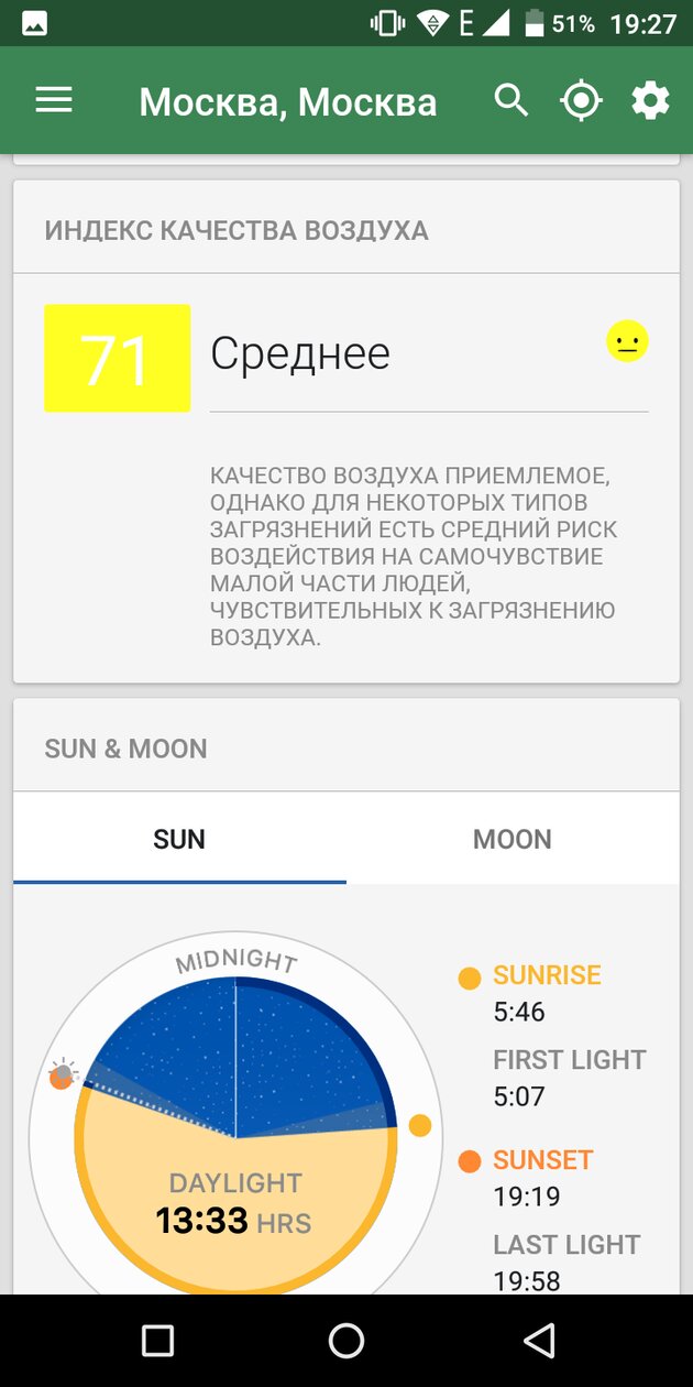 Не работает приложение погода на андроид