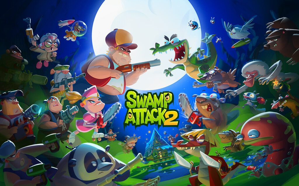 Скачать Swamp Attack Мод APK (Много денег) на андроид