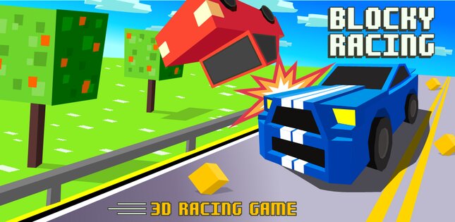 Traffic Racer – Blocky Racing 1.0.23. Скриншот 1