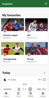 GoalAlert – уведомления о голах 7.2.2. Скриншот 1