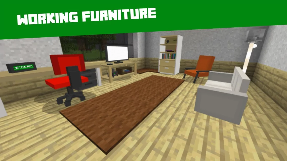 Скачать Furniture MODs for MCPE 1.0.26 для Android