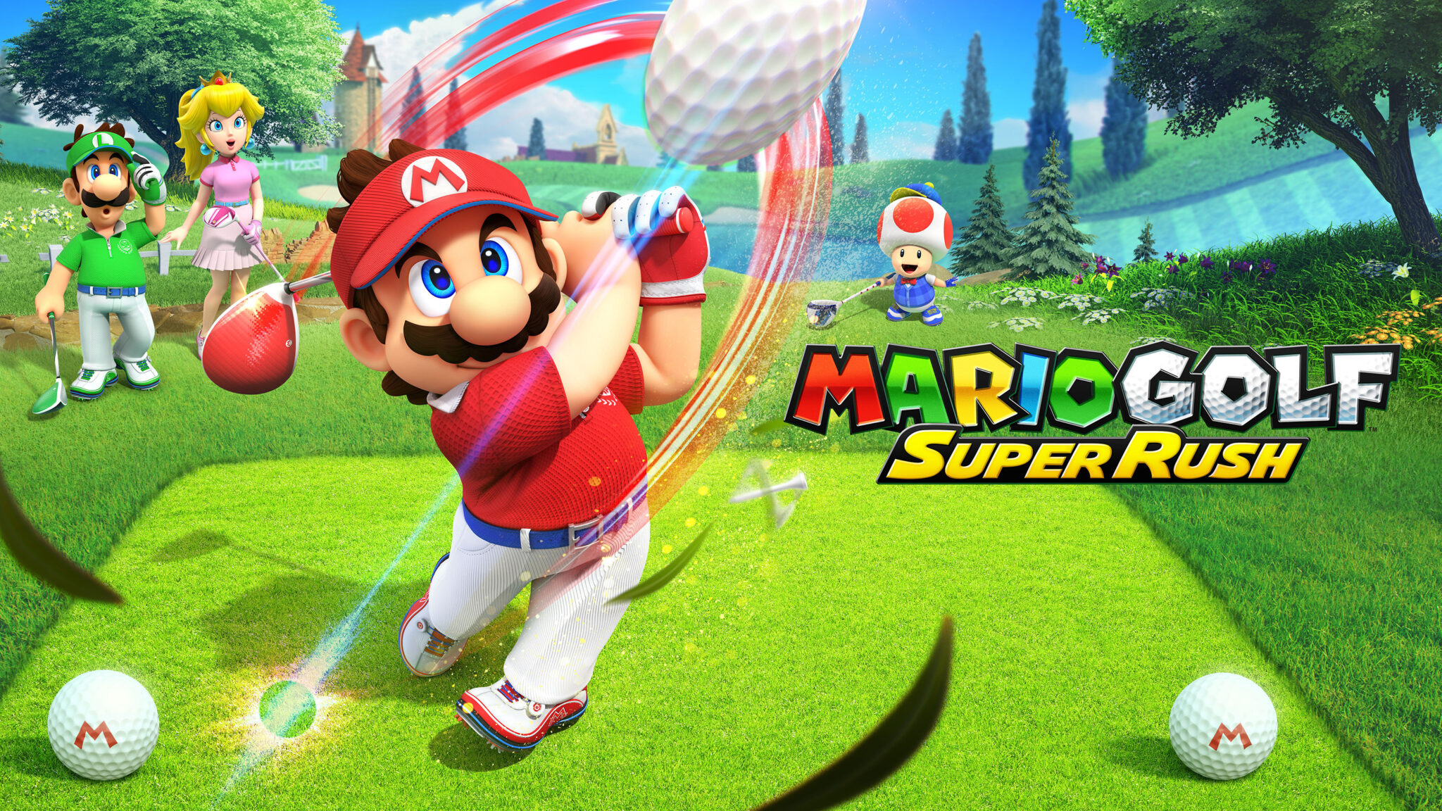 Гольф с торнадо, в котором надо сбивать соперников. Обзор Mario Golf: Super  Rush