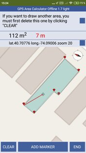 GPS Area Calculator Offline — измерение расстояний по карте 1.7 light. Скриншот 2