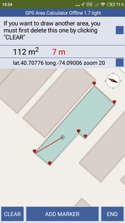 GPS Area Calculator Offline — измерение расстояний по карте 1.7 light. Скриншот 2