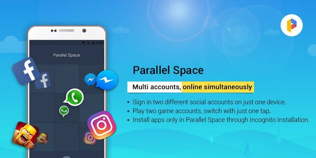 Parallel Space Lite 4.0.9451. Скриншот 5