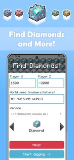 Find Diamonds – поиск алмазов в Minecraft 1.2.12. Скриншот 2