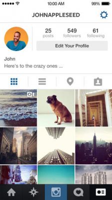 Приложение Instagram* обновлено для iOS 7
