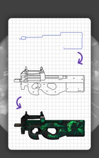 Как рисовать оружие из CS:GO 4.7. Скриншот 13