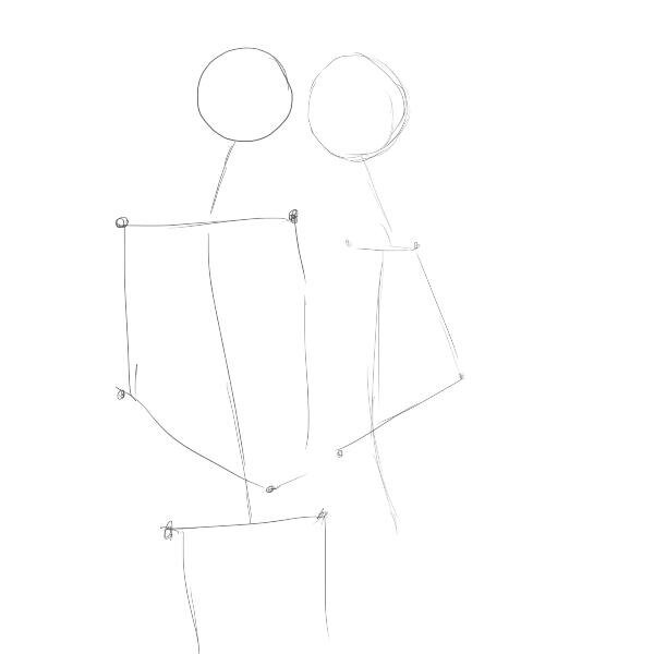 How to draw people in steps 1.2