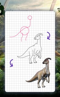 Как рисовать динозавров. Пошаговые уроки рисования 1.6.5. Скриншот 13