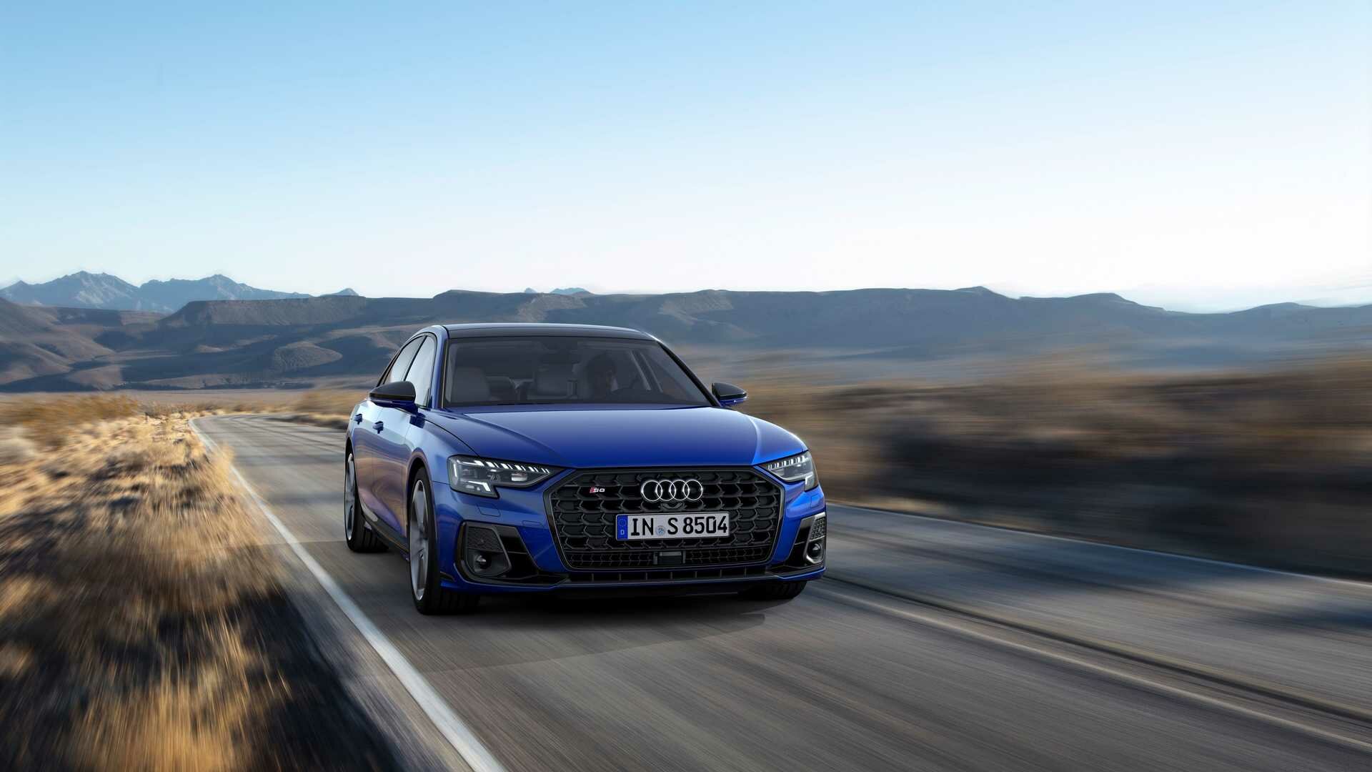 Audi s8 синяя