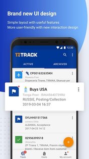 17TRACK – универсальное отслеживание посылок 3.1.6798. Скриншот 1