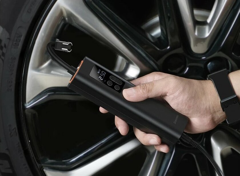 Миникомпрессор Baseus Handheld Mini Inflator для накачки колёс отдают почти на треть дешевле