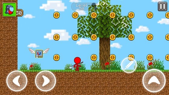 Red Stickman Parkour Fighter 1.1.3. Скриншот 3