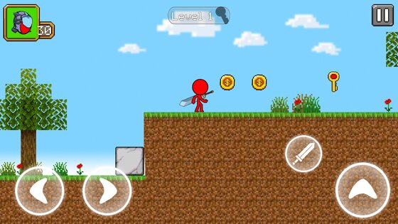 Red Stickman Parkour Fighter 1.1.3. Скриншот 4