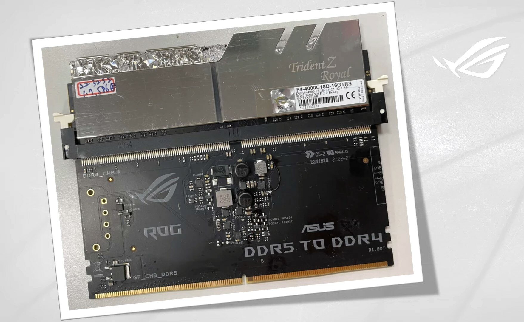 ASUS создала переходник для материнских плат с DDR4 на DDR5