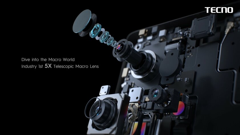 Tecno представила первый в мире телескопический макрообъектив для смартфонов