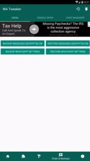 WA Tweaker 1.8.2. Скриншот 3