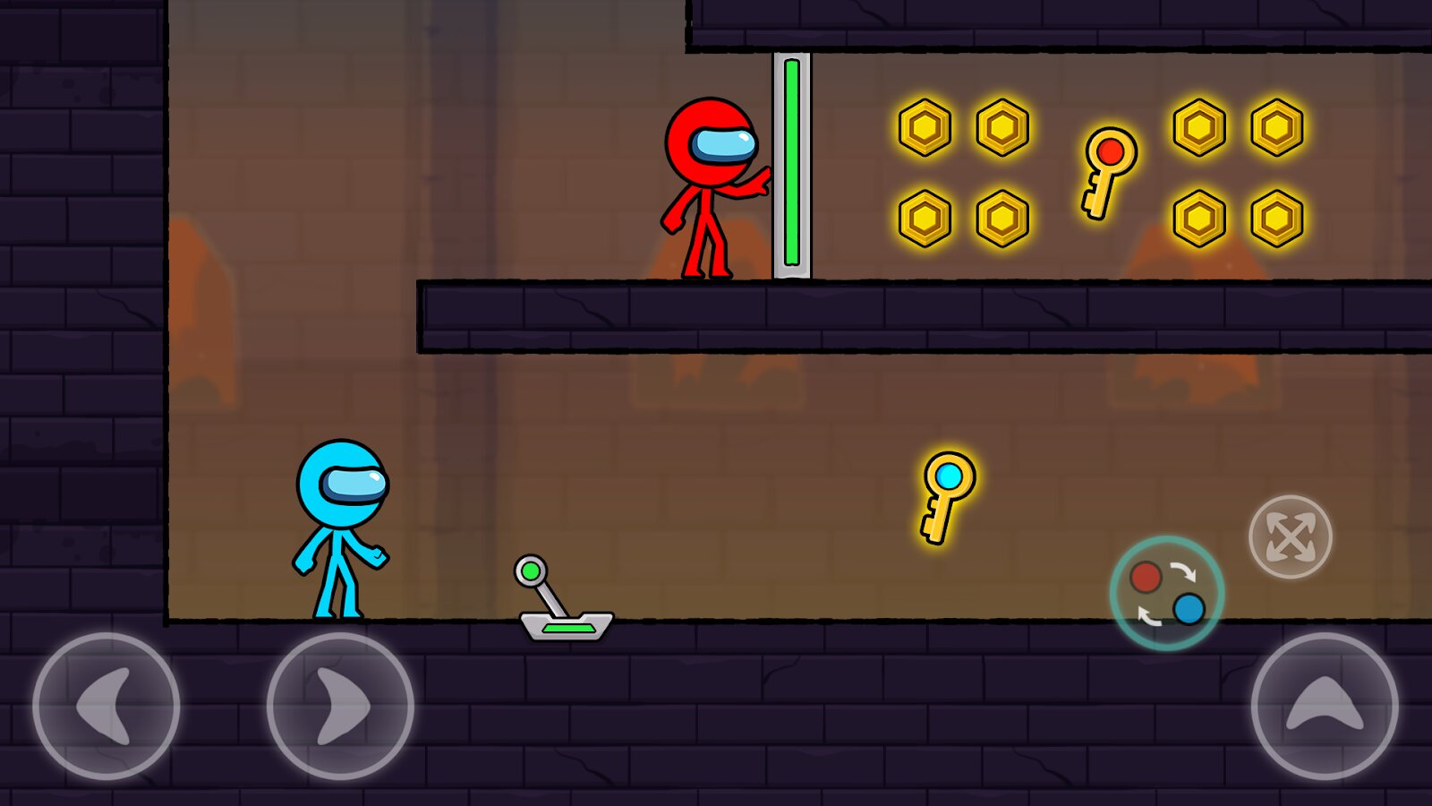 Скачать Red & Blue Stickman 2 2.1.5 для Android