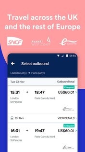 Trainline – билеты на автобус и ЖД в Европе 309.0.0.129107. Скриншот 3