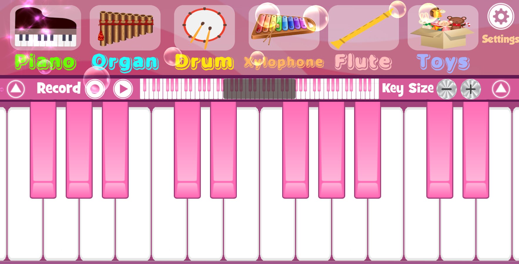 Играть на розовом пианино