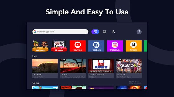 Open Browser для Android TV 2.2.1.1165. Скриншот 2