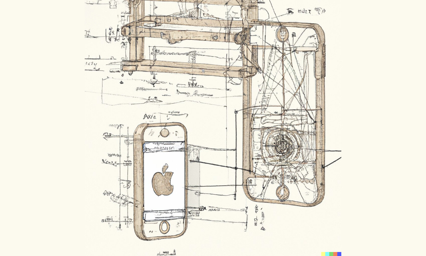 Нейросеть показала, как Леонардо да Винчи проектировал бы iPhone
