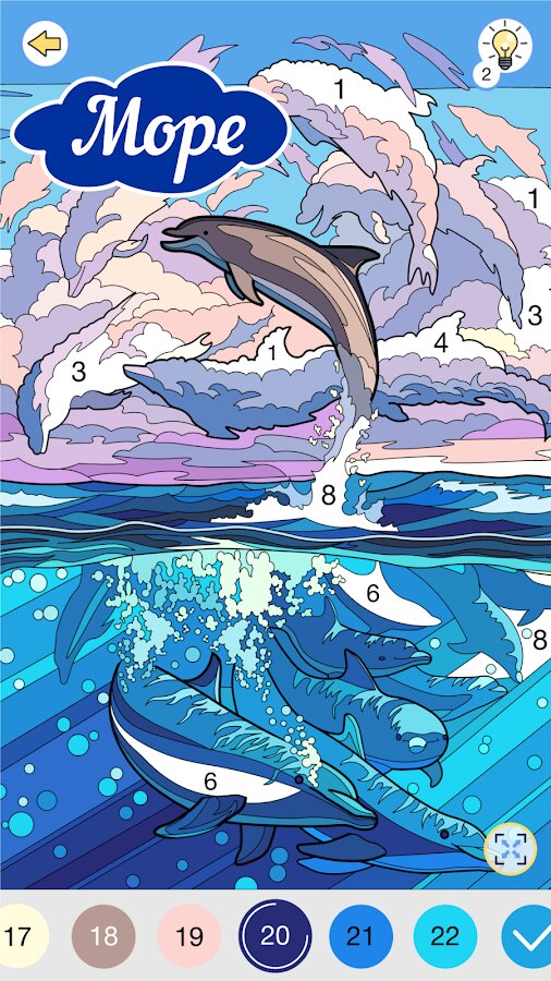 Игра Раскраски дельфины - играть онлайн бесплатно