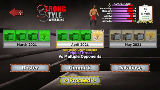 Wrestling Empire 1.7.5. Скриншот 11