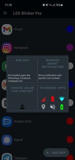 LED Blinker – настройка светодиода уведомлений 10.6.1. Скриншот 5
