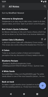 Simplenote 2.33. Скриншот 2