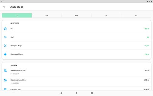 FitSlip – дневник веса и похудения 4.7.6. Скриншот 12