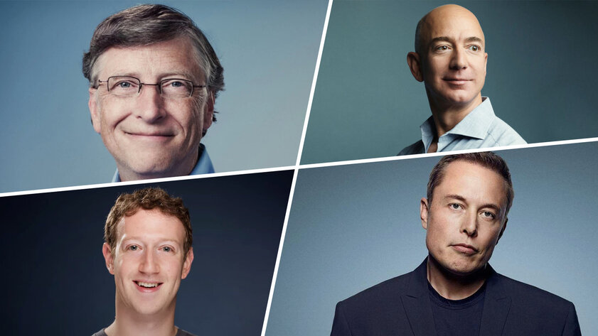 Нейросеть объединила головы Гейтса, Маска, Цукерберга и Безоса. 4 миллиардера в 1 обличии