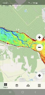 Глубины водоемов для рыбалки 2.10.0. Скриншот 3