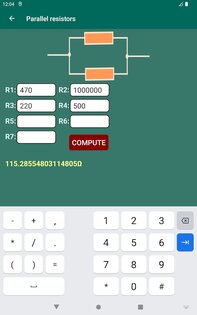 Калькулятор для электронных схем 1.37. Скриншот 24