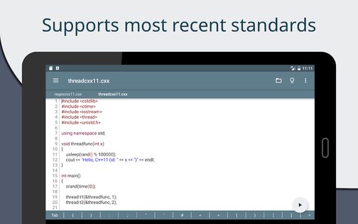 Cxxdroid – C/C++ компилятор IDE 5.42. Скриншот 10