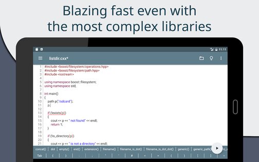 Cxxdroid – C/C++ компилятор IDE 5.42. Скриншот 15