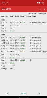 Time Recording 7.87. Скриншот 3