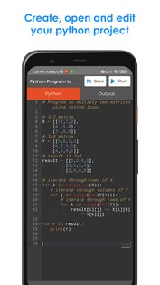 Python IDE Mobile 1.5.5. Скриншот 3