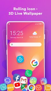 Rolling Icon — 3D Live Wallpaper 1.4. Скриншот 1